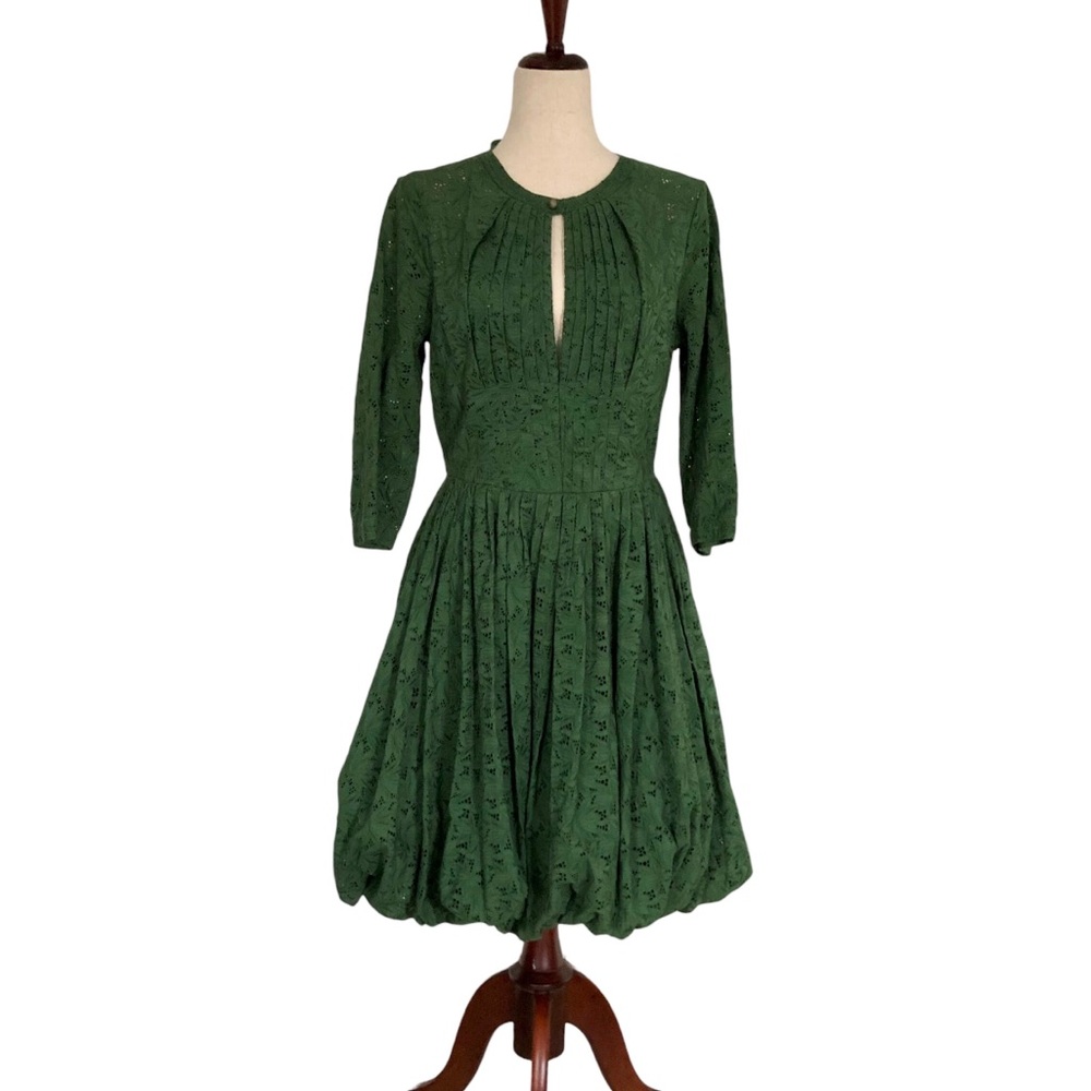 Tracy Reese New York Women’s A-Line Bubble Hem Lace Dress, Green Size 8